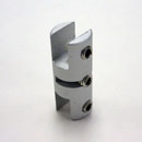 Aluminum Substrate Holder 2 Sides 0.3" Opening Satin Silver