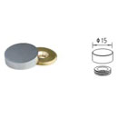 Brass Cap 15mm Satin Chrome