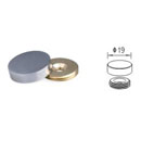 Brass Cap 19mm Satin Chrome