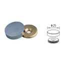 Brass Cap 25mm Satin Chrome