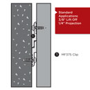 "Z" Clip MF375 72"Lx1-7/8"Hx1/4"D Per Length