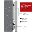 "Z" Clip MFTAPE 72"Lx3-3/8"Hx1/4"D Per Length