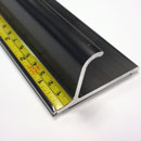 Aluminum Safety Ruler Black  2" wide by 96" long