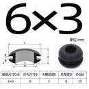 Cable Grommet Black 1/4"  Thru Hole for 3mm ACM 1,000-pak